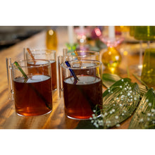 Charger l'image dans la galerie, Tasses à thé en verre avec cuillères multicolores - lot de 4
