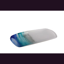 Charger l'image dans la galerie, Plat à cake rectangulaire océan 28x14cm