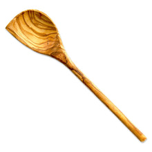 Charger l'image dans la galerie, Cuillère de cuisine avec coin (30 cm) en bois d'olivier