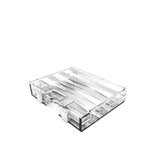 Charger l'image dans la galerie, Jeu de backgammon mallette mini en acrylique blanc et argent 25x20x5c