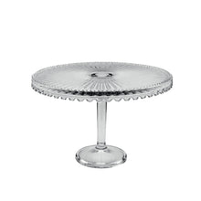 Charger l'image dans la galerie, Plat à tarte sur pied en verre grand modèle 32x32x21cm