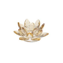 Charger l'image dans la galerie, Bougeoir lotus ambre 11x11x5cm