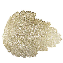 Charger l'image dans la galerie, Dessous d'assiette feuille chêne doré