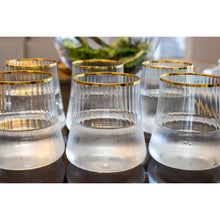 Charger l'image dans la galerie, Verres à eau bord doré 350ml - lot de 6