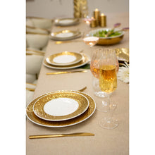 Charger l'image dans la galerie, Assiette plate blanche et dorée 27cm