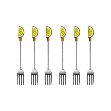 Charger l'image dans la galerie, Fourchettes à dessert citron - lot de 6