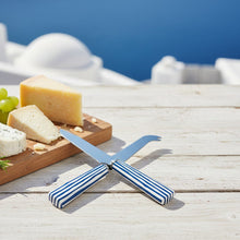 Charger l'image dans la galerie, Couteaux à fromage à rayures bleues - lot de 2