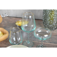 Charger l'image dans la galerie, Verres à vin vert et jaune - lot de 4
