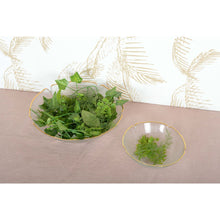 Charger l'image dans la galerie, Coupelle florale en verre avec bord doré 16cm