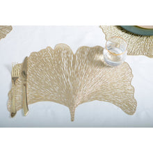 Charger l'image dans la galerie, Dessous d'assiette ginkgo doré 44x30 cm