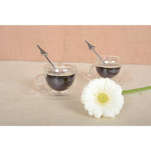 Charger l'image dans la galerie, Tasses et sous-tasses double paroi 80ml - lot de 2
