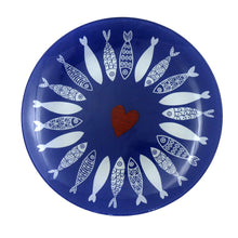Charger l'image dans la galerie, Assiette poisson bleu foncé 20x20x1.3cm - lot de 6