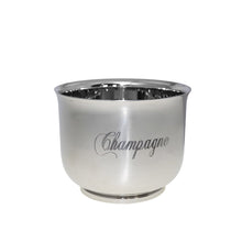 Charger l'image dans la galerie, Seau à champagne magnum argent en inox 18.5x18.5x23.5cm