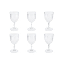 Charger l'image dans la galerie, Verres à vin transparent sur pied - lot de 6