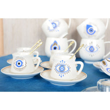 Charger l'image dans la galerie, Tasses et sous-tasses chance - lot de 4