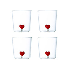 Charger l'image dans la galerie, Verres à eau coeur 300ml - lot de 4