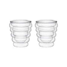 Charger l'image dans la galerie, Tasses à thé et café double paroi vague 250ml - lot de 2