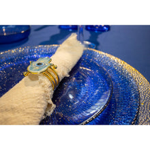 Charger l'image dans la galerie, Assiette plate bleue constellation 28x28x2.5cm