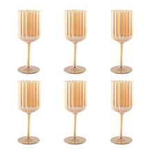 Charger l'image dans la galerie, Verres à vin doré - lot de 6