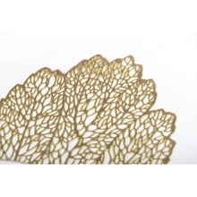 Charger l'image dans la galerie, Dessous d'assiette feuille chêne doré