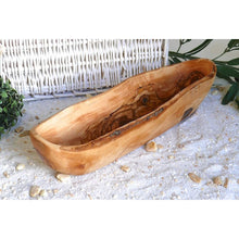 Charger l'image dans la galerie, Bol à pain rustique en bois d'olivier d'environ 25 à 34 cm