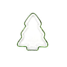 Charger l'image dans la galerie, Coupelle en verre sapin bord vert 20x17x2.5cm