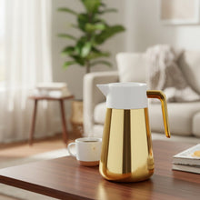 Charger l'image dans la galerie, Cafetière isotherme dorée et blanche 1L