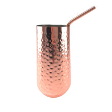 Charger l'image dans la galerie, Verre à cocktail avec paille en cuivre