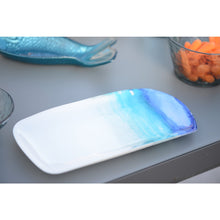 Charger l'image dans la galerie, Plat à cake rectangulaire océan 28x14cm