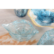 Charger l'image dans la galerie, Coupelle océan coquillage bleue 29x17.5x9.5cm