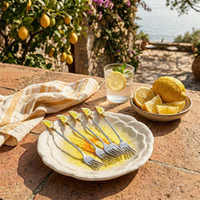 Charger l'image dans la galerie, Fourchettes à dessert citron - lot de 6