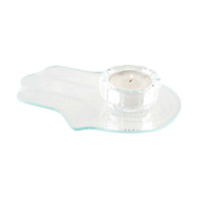 Charger l'image dans la galerie, Bougeoir main fatma 12x15cm argent miroir