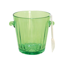 Charger l'image dans la galerie, Seau à glaçons vert avec pince transparente 16.6x16.6x17cm