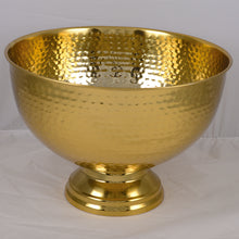 Charger l'image dans la galerie, Grande coupe champagne magnum dorée martelée 30 cm
