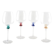 Charger l'image dans la galerie, Verres à vin avec pied en diamant 4 couleurs - lot de 4