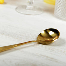 Charger l'image dans la galerie, Cuillères à dessert dorées - lot de 6