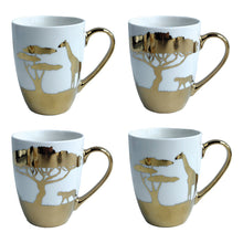 Charger l'image dans la galerie, Mugs dorés Savane - lot de 4