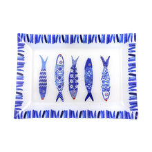 Charger l'image dans la galerie, Plat rectangulaire poisson bleu 35x25x2.8cm