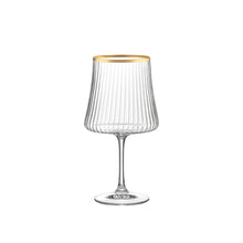 Charger l'image dans la galerie, Verres à vin bord doré 360ml - lot de 6