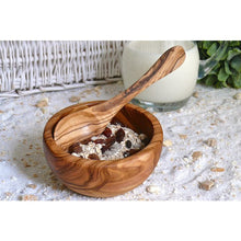 Charger l'image dans la galerie, Bol à céréales en bois d'olivier Ø 14 cm sans cuillère