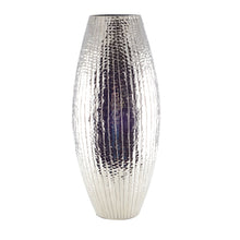 Charger l'image dans la galerie, Vase argent brillant 21x21x45cm
