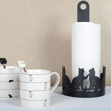 Charger l'image dans la galerie, Porte-essuie tout chat noir 14x14x31cm

