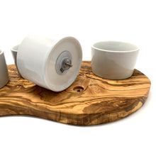 Charger l'image dans la galerie, Plateau de service pour dips avec 4 petits bols en porcelaine
