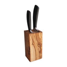 Charger l'image dans la galerie, Bloc à couteaux DESIGN en bois d'olivier
