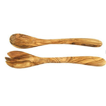 Charger l'image dans la galerie, Set de 5 couverts à salade en bois d'olivier 30 cm
