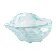 Charger l'image dans la galerie, Coupelle océan coquillage bleue 29x17.5x9.5cm
