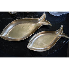 Charger l'image dans la galerie, Coupelle creuse dorée poisson 42x18x5.5cm
