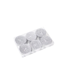 Charger l'image dans la galerie, Bougie paillette argent t-light lot de 6
