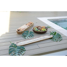 Charger l'image dans la galerie, Plateau décoratif long rectangulaire en bois 100x9x2.5cm
