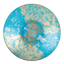 Charger l'image dans la galerie, Coupe décorative bleue et dorée 39.5x39.5x6.5cm
